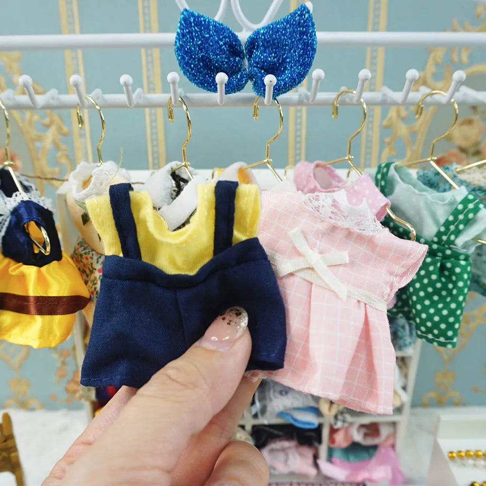 Dress Dollhouse Accessories 1:12 Forest Animal Family Clothes Fashion Daily Wear Casual Outfits Vest Shirt Skirt Pants for Do