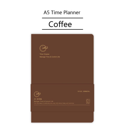 Kinbor Notebook Journal A5 Self-filling Budget Planner PU Material Agenda Planning Notebook 공책 Writing Office School Statione