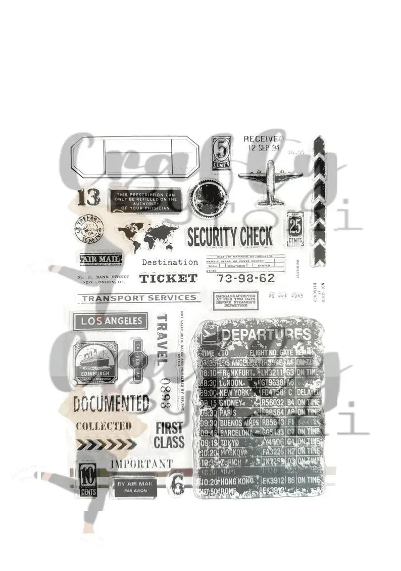 2026 New A6 Clear Stamps Identity Card Design DIY Scrapbook Journal Album Card Making Supplies - only stamp 75