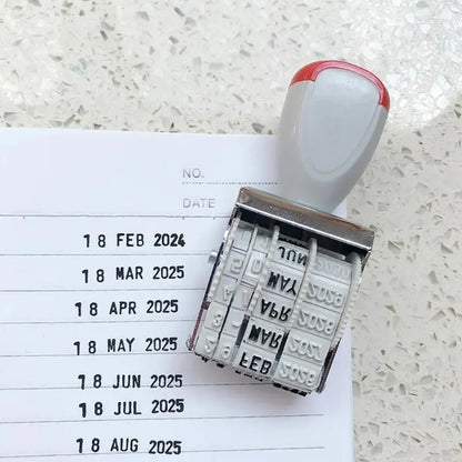 Rubber Stamp Line Dater English Date Stamp Office Stamp Rotating Stamp Rubber English Date Stamp for Scrapbooking