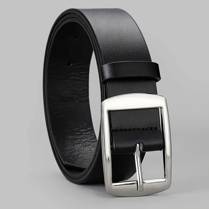 New Luxury Belt for Men PU Leather Belt Metal Pin Buckle Famous Brand Designer Waist Strap Belt for Jeans Plus Size