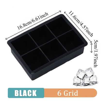 4/6/8/15Grids Silicone Ice Cube Molds Spherical Ice Molds Reusable Whiskey Ice Cube Molds Cocktail Freezer DIY Homemade Barwa