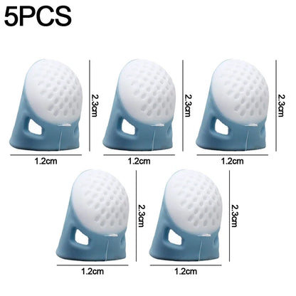 Sewing Thimbles Anti-Slip Finger Covers Multifunctional Silicone Thimbles Finger Tips Protectors Household DIY Sewing Supplie