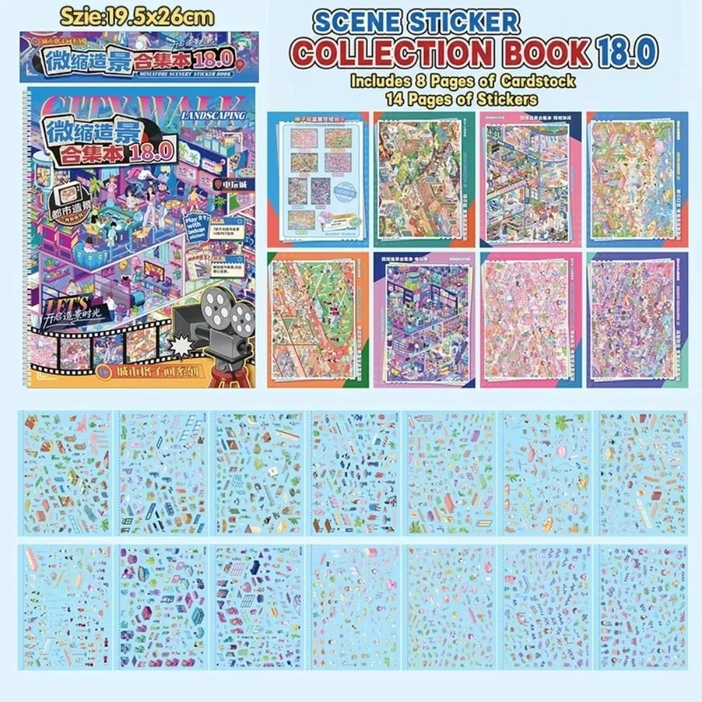 Store Code Goods Store Code Goods Series Sticker Stacking Sticker 3D Design Sticker Book Scene Collection DiY Cut Design - St