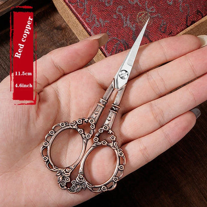 Retro Zakka Stainless Steel Antique Vintage Scissors Sewing Grooming Fishing Thread Cutter Paper Embroidery Cross-stitch Shea
