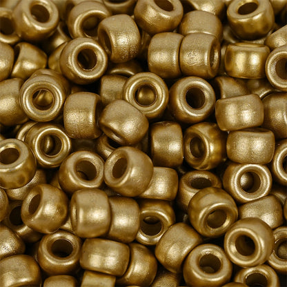 IYOE 100Pcs Pony Beads 6x9mm Glitter Acrylic Beads Luminous Spacer Beads For Diy Craft Jewelry Bracelets Making Hair Supplies
