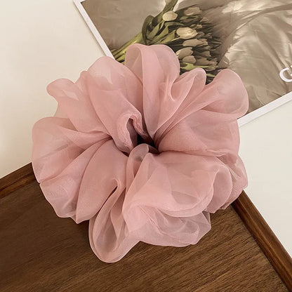 Large Mesh Hair Rope for Women Simple and Fashiona Does Not Hurt The Hair Hair Rope Cute Girl High Ponytail Scrunchie
