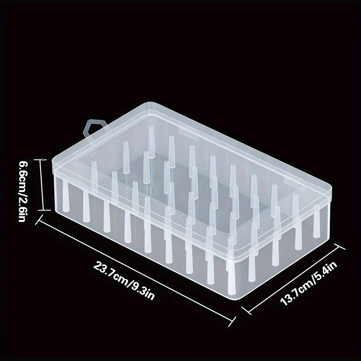 42 Roll Sewing Thread Storage Box, Transparent PP Plastic embroidery Sewing Set Storage Box, Portable Large Capacity