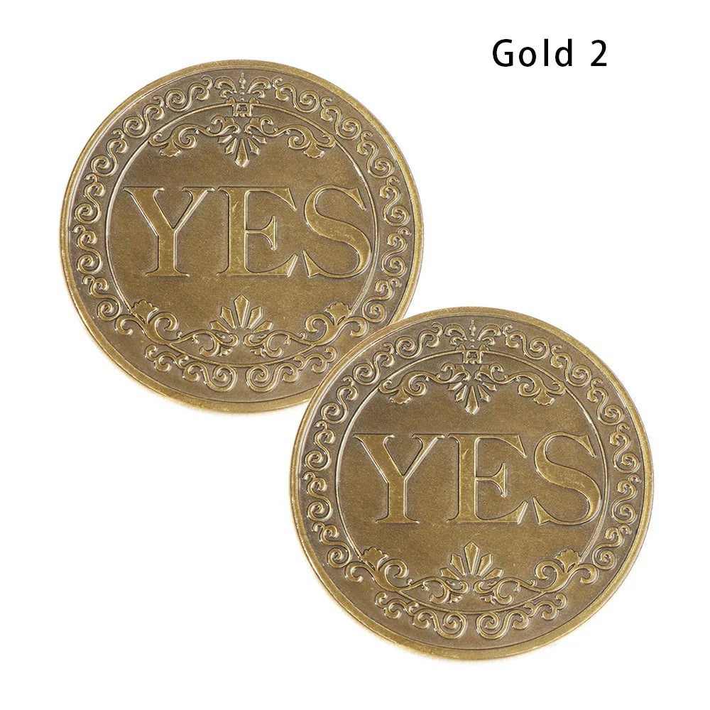 1PC Bronze Yes No Commemorative Coin Collection Gift Souvenir Souvenir Art Metal Antiqu Lovers Craft Gift - Gold 2