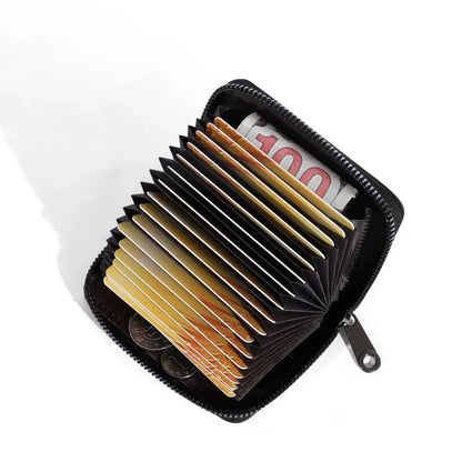 20 Detents Cards Holders PU Business Bank Credit Bus ID Card Holder Cover Coin Pouch Anti Demagnetization Wallets Bag Organiz