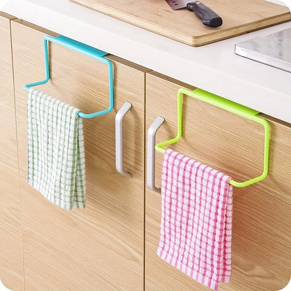 No Punching Cabinet Door Towel Rack Rag Hanger Storage Finishing Rack
