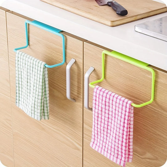 No Punching Cabinet Door Towel Rack Rag Hanger Storage Finishing Rack