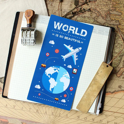 Multifunctional Traveler's Notebook Writing Mat with Grid Ruler Planner Journal TN Diary Writing Board PP Stationery Supplies