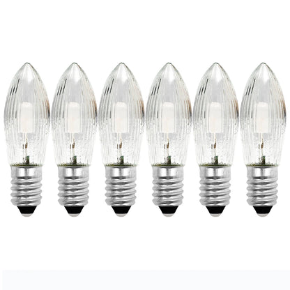 Warm Light Glass Bulbs Tapered Candles E10 LED Replacement Bulbs for Lights Candle Arch Bathroom Kitchen Home Lamps Bulb Deco