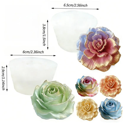 Lotus Flower Silicone Mold，For resin crafting - Suitable for candles、DIYCrafts、Valentine's Day、Mother's Day、Christmas Decorat