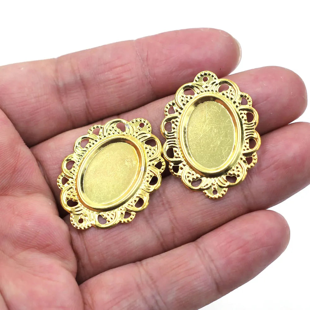 Pendants Wraps Metal Crafts Connectors Rose Flower Filigree Flower For Embellishments Scrapbooking Jewelry DIY Accessories