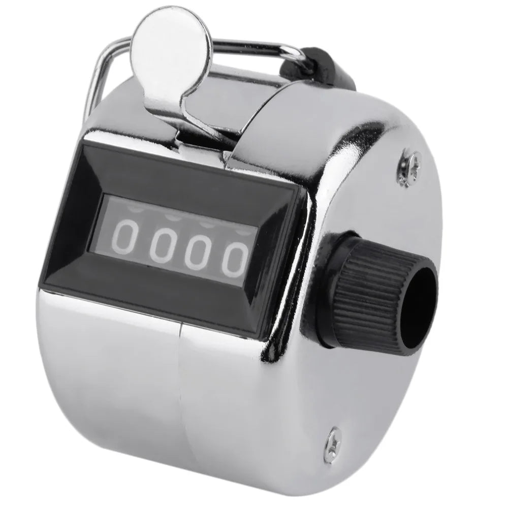 Metal Handheld Tally Counter 4-Digit Number Count Clicker Counter, Hand Mechanical Counters Clickers Pitch Counter for Coachi