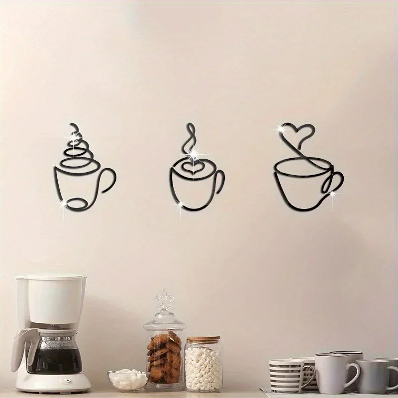1/3pcs of Creative Coffee Wall Hangings, Coffee Shop Decorations, Interior Wall Decorations, Wall Hanging Iron Paintings