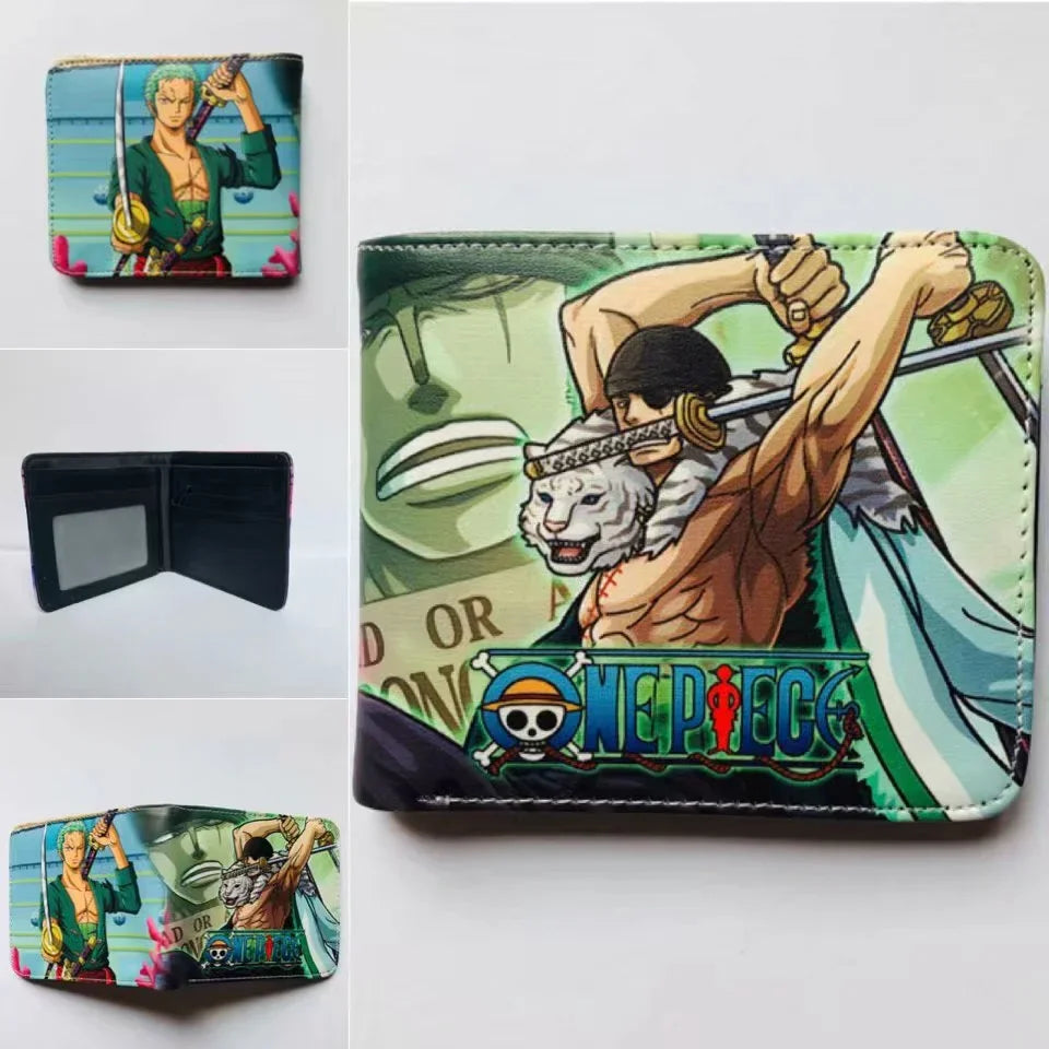 Anime One Piece Monkey D Luffy Roronoa Zoro Stylish and Simple Foldable Wallet Student Coin Purse Cute Things for Girls - 19