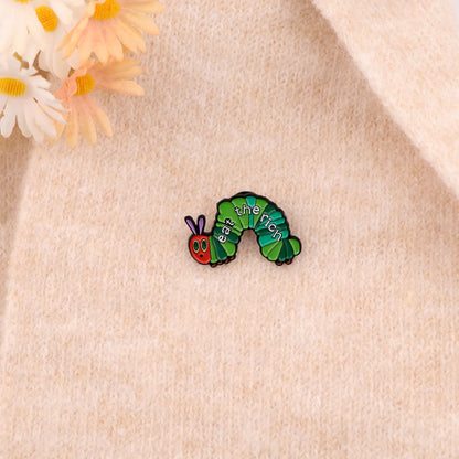 Eat The Rich Enamel Lapel Pin Badge Pins Hats Clothes backpacks Decoration Jewelry Accessories Gift