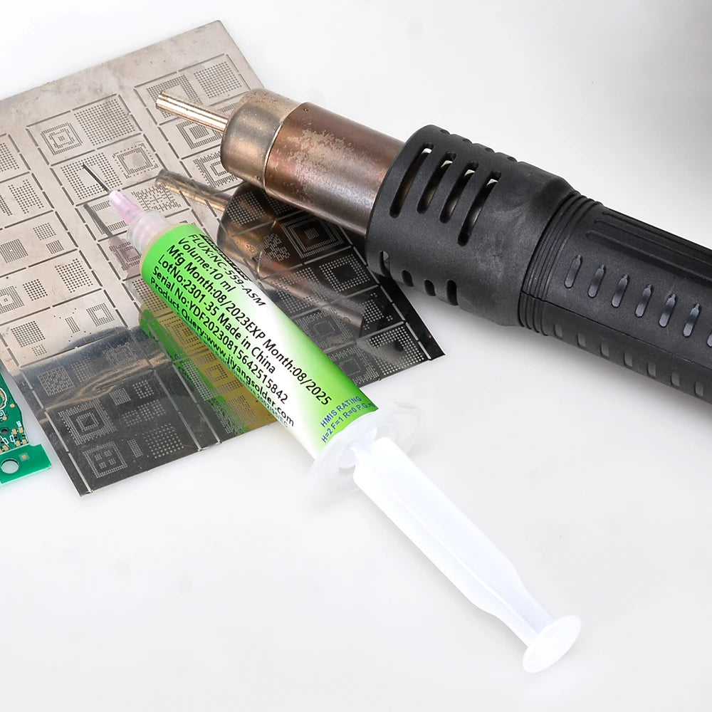 NC-559-ASM BGA PCB No-Clean Solder Paste Welding Advanced Oil Flux Grease 10cc Soldering Repair Paste