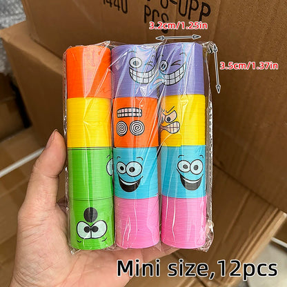12/24 Rainbow Magic Springs Circle Toys Kids Birthday Party Favors Guests Giveaway Small Gifts Pinata Fillers Flexible Funny 