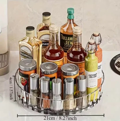 Rotating Countertop Storage Shelf Multi-scene Organizer Stand Kitchen Spice Bottle Holder Bathroom Cosmetic Storage Rack