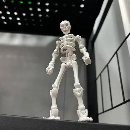 DIY Skeleton Figurines Plastic Posable Mini Skeletons with Movable Joints DIY Craft Halloween Party Haunted House Decor