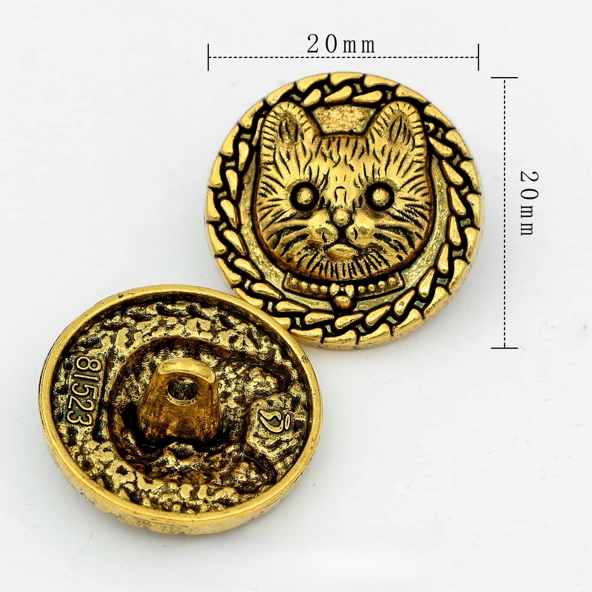 8pcs Vintage Cat Hand-Sewn Buttons, Decorative Buttons, Suitable for Bags, Clothing, Coats, Suits, Trench Coats,Home Decorati