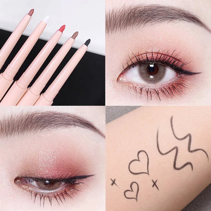 Matte Red Brown Eyeliner Gel Pencil Ultra-thin Long Lasting Quick Dry Smooth Eye Shadow Lying Silkworm Pen Makeup Cosmetics -