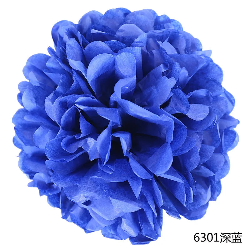 5pcs Wedding Decorative Paper Pompoms Pom Poms Flower Ball Party Home Decor Tissue Baby Shower Birthday Christmas DIY Decorat
