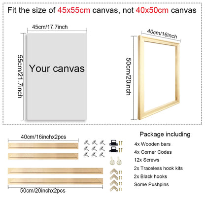 30x40 40x50 50x70 60x90 Canvas Frame Wooden Frames Wooden Photo Oil Painting Canvas Diamond Painting Frames Canvas Wood Wall 