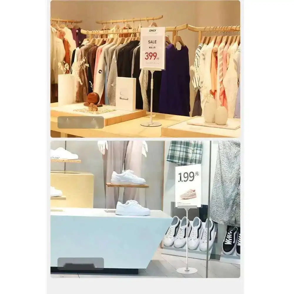Clothing Store A4 Banner Stand Advertising Display Poster Desktop Placement Acrylic Frame