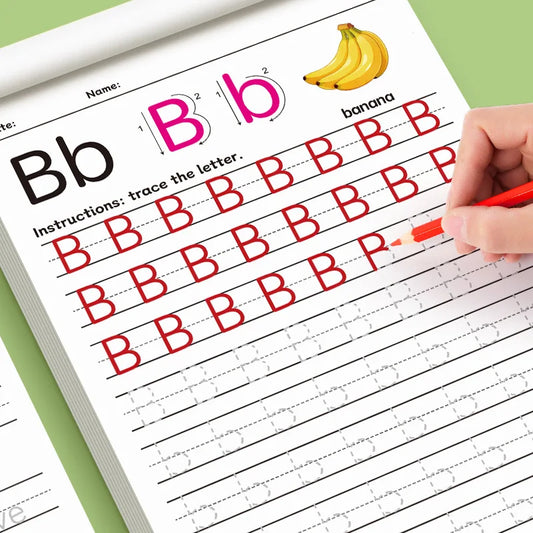 32-Page Children's Handwriting Practice Book, English Alphabet Letters, Tracing and Writing Pen Control Training Book, Childr