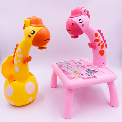 Mini Led Projector Art Drawing Table Light Toy for Children Kids Painting Board Small Desk Educational Learning Paint Tool Cr