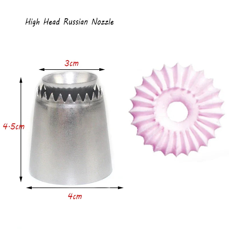 New Icing Piping Nozzles Cookie Biscuit Russian Ice Cream Pastry Tips Cake Mold Cake Decorating Tools Kitchen Gadgets - hight