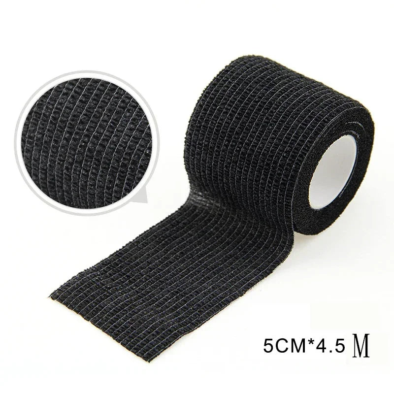 5/10/15/20/48 Black Wraps Adhesive Tapes Tattoo Cover Waterproof Self Nonwoven Grip Bandage Finger Protection Tattoo Accessor