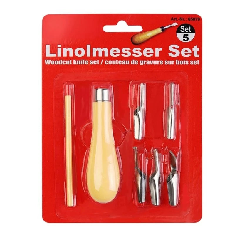 2 Set Linoleum Cutter Tool Multifunctional Lino Cutting Tool for Printmaking