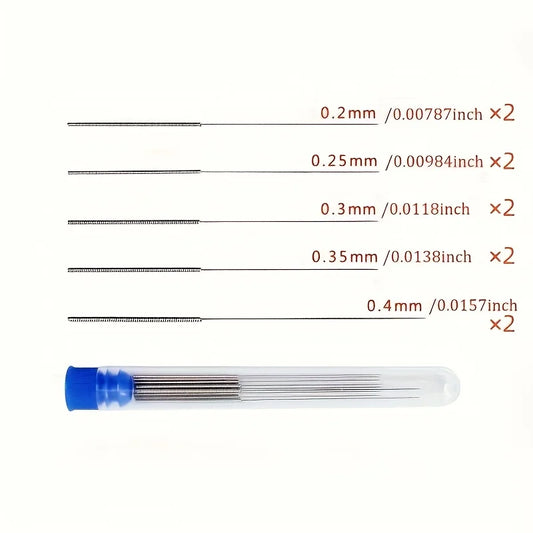 10pcs Cleaning Nozzle Tool Kit - Windshield Wiper, 3D Printer Head, Gas Stove Vent, Showerhead Needle Tube Brush