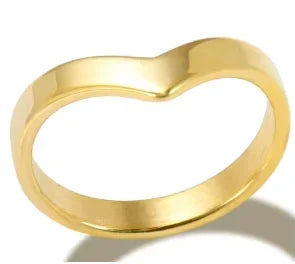 Crystal High End Non Tarnish Fashion Geometric Open Gold Plated Stainless Steel Rings for Women Wedding Ring Jewelry