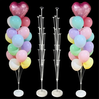 Runto 1set Birthday Balloon Stand Kit, Balloon Stand With Base And Pole For Wedding Birthday Party Decoration