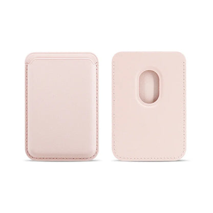 Magnetic Card Holder Leather PU Card Sleeve ID Card Holder Mobile Phone Back Sticker Bag For Magsafe iPhone 17 Card Holder Co
