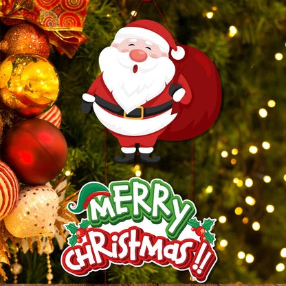 Merry Christmas Hanging Door Banner Santa Claus Snowman Couplet Christmas Decorations For Home Xmas Gifts Navidad New Year no