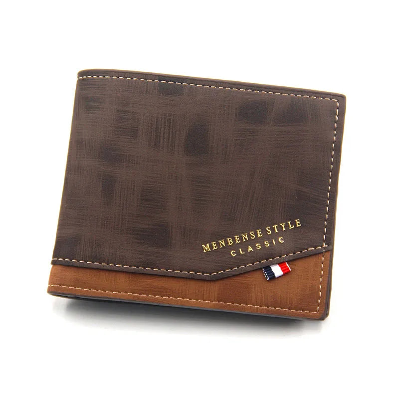 Free Name Engraving Men Wallets Slim Coin Pocket Photo Holder New Short Small Male Wallet Card Holder Frosted Leather Men Pur