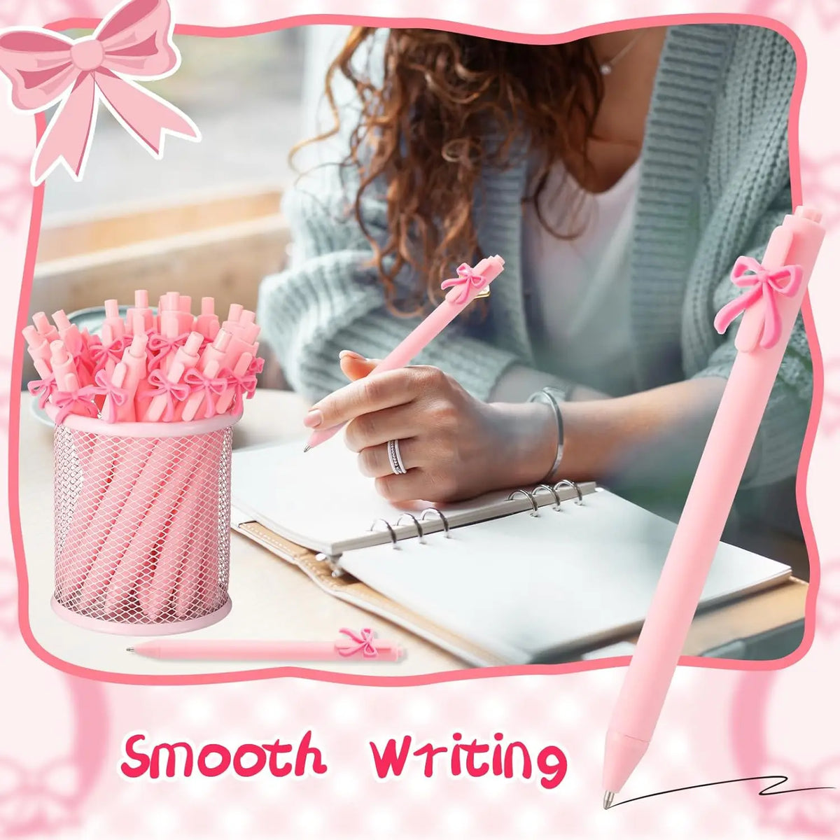 5/10/20/30 Pcs Pink Bow Pens Party Favors For Girls School Birthday Party Office Supply Wedding Butterfly Themed Party Suppli