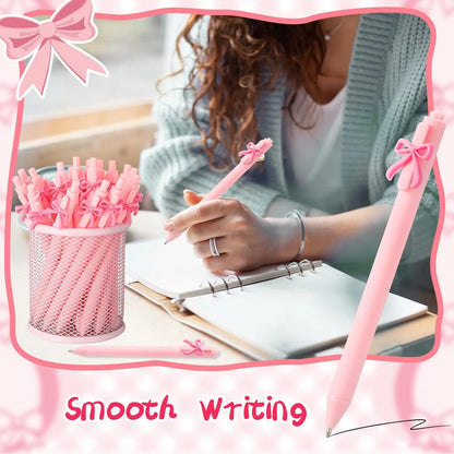 5/10/20/30 Pcs Pink Bow Pens Party Favors For Girls School Birthday Party Office Supply Wedding Butterfly Themed Party Suppli