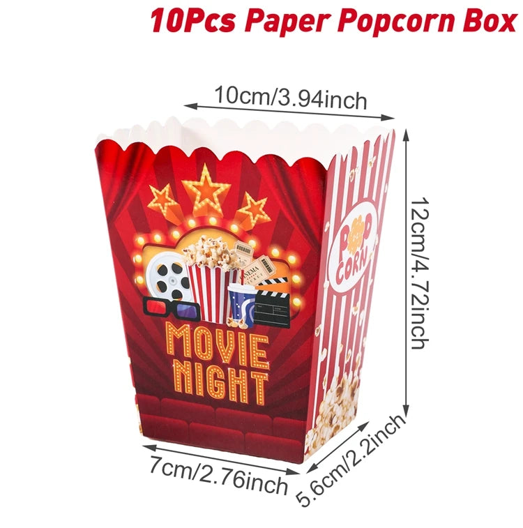 Movie Night Table Runner Red Movie Theme with Gold Star Design Movie Night Red Carpet Decoration for Movie Night Party Decor 