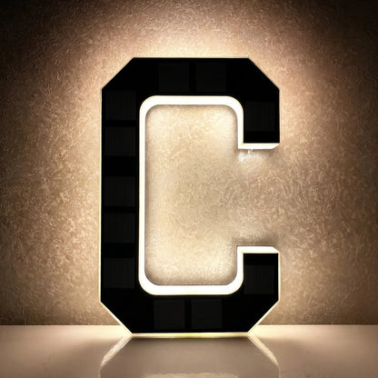 Light Up Address Numbers Dusk To Dawn LED Illuminated Modern Address Sign for Outside House Light Up Courtyard Hotel Bar - Le
