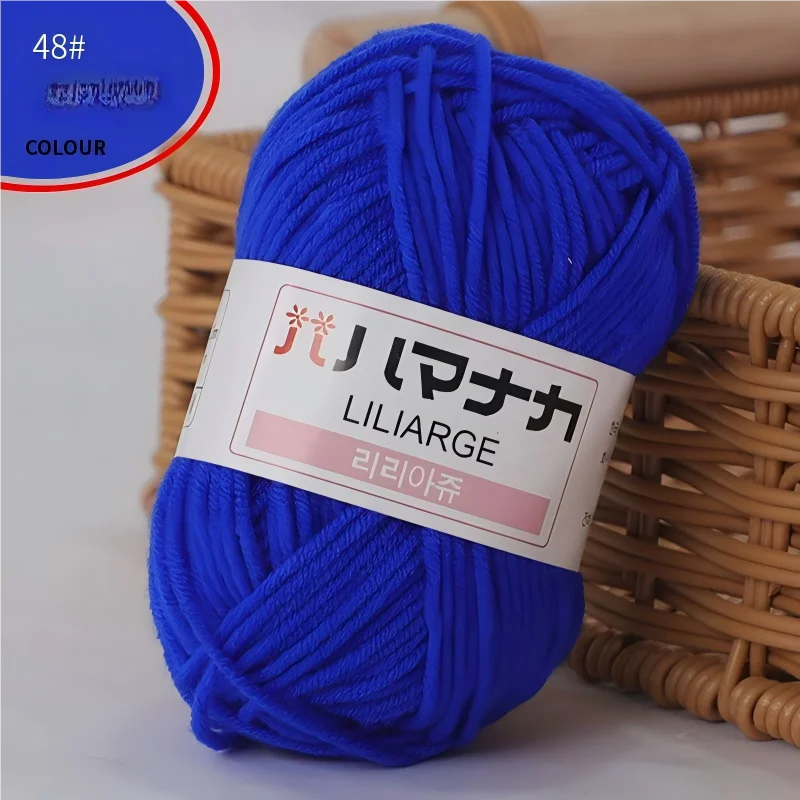 DIY Baby Milk Sweet Soft Cotton Knitting Wool Yarn Thick Fiber Velvet Yarn Hand Knitting Wool Crochet Yarn for DIY Sweater - 