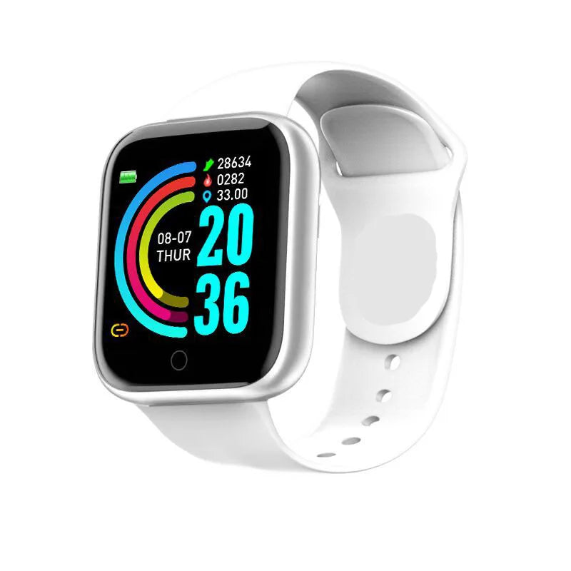Y68 Smart Watch Men Women Heart Rate Oxygen Blood Pressure Monitoring Multi-Function Sleep Monitoring Smartwatch for Ios Andr